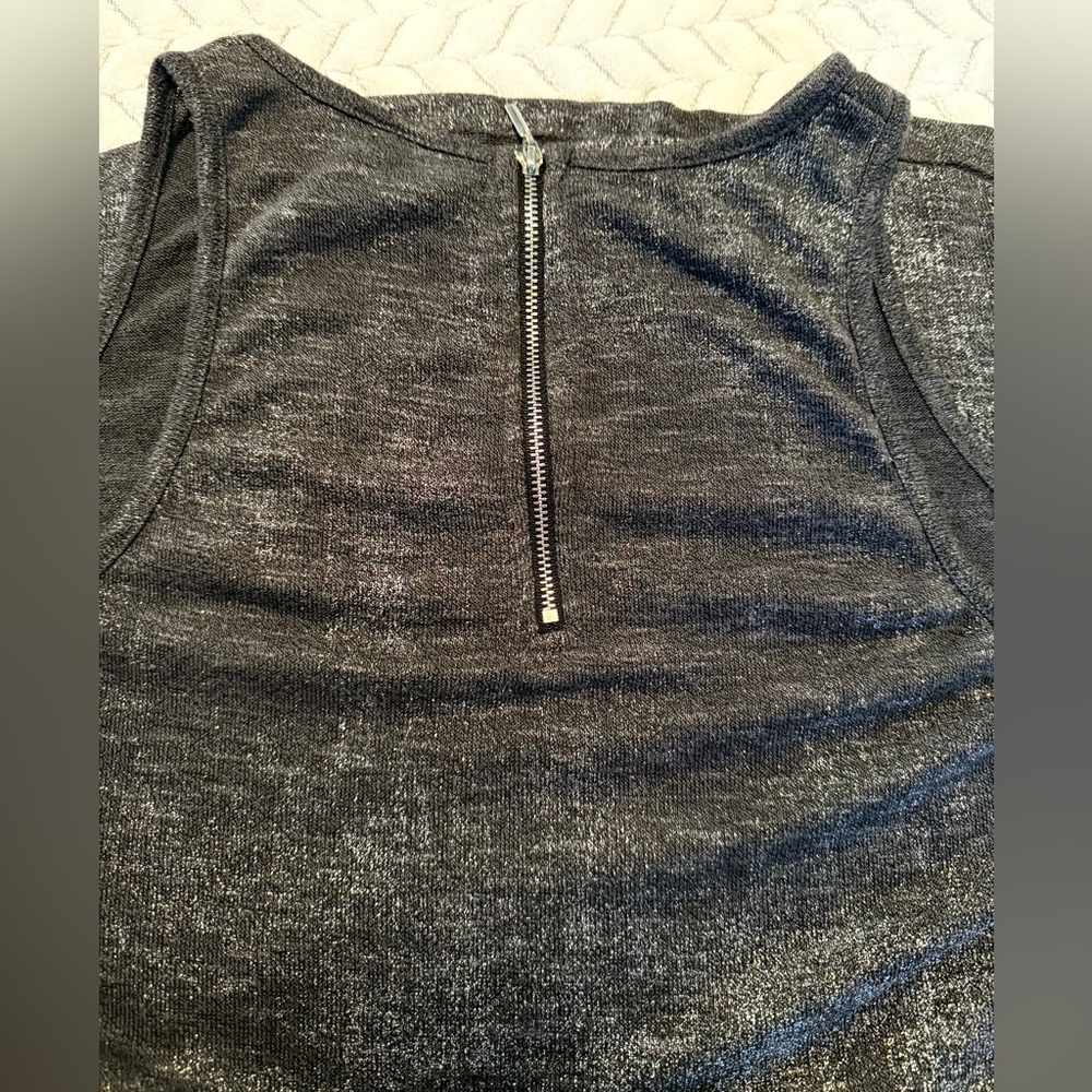 Black and Gray Shimmering Tunic Tank by Mossimo - Picture 2 of 6